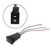 Fog Lights Push Button Switch with Wiring For Toyota - Amber LED Background Indicator