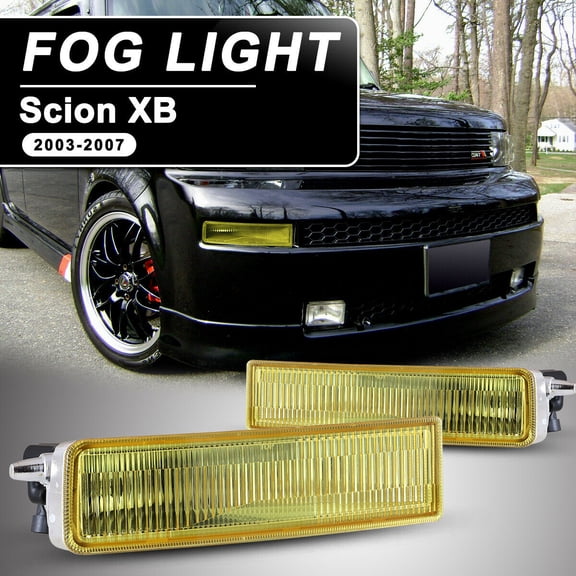 Fog Lights Yellow Lens Fits 04-06 Scion xB Pair Car Lamps Replacement w/ Switch