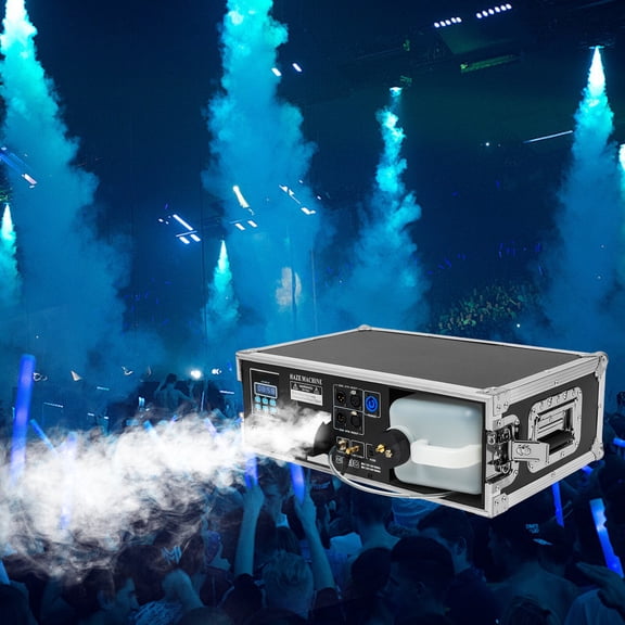 Fog Machine, 1500W Stage Mist Morning Haze Machine w/Flight Case Package, Smoke Stage Effect Hazer with Remote Control DMX Enhancing The Light Show for Halloween DJ Party