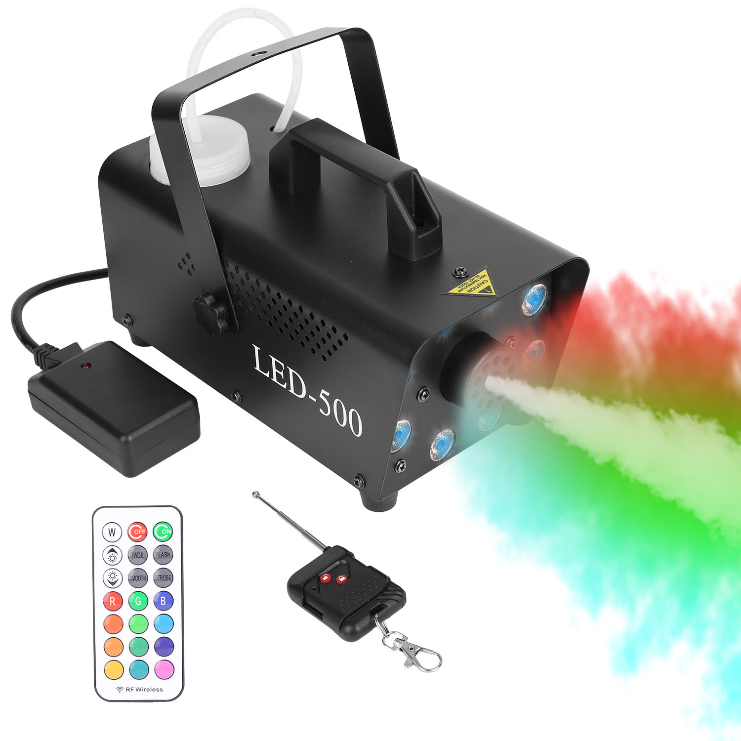 Fog Machine with 8 LED Lights, iMounTEK 500W ireless Remote Control