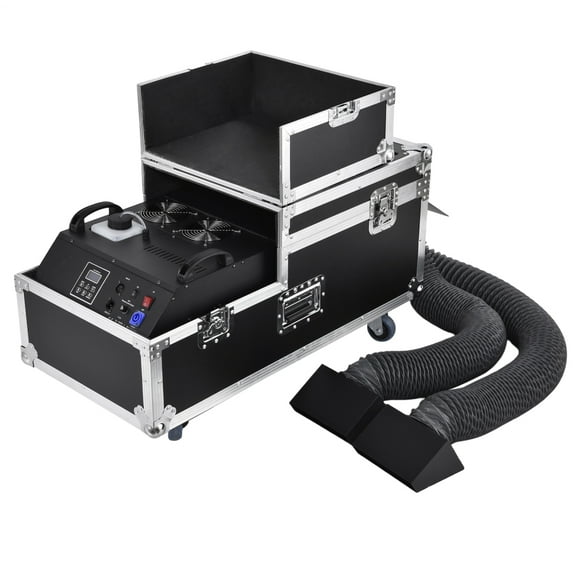 Fog Machine Low Lying Fog Machine | 3000W DJ Fog Maker with Double Output | Portable Ground Fogger with Flight Case, Remote Control for Parties Halloween Wedding and Stage Effect