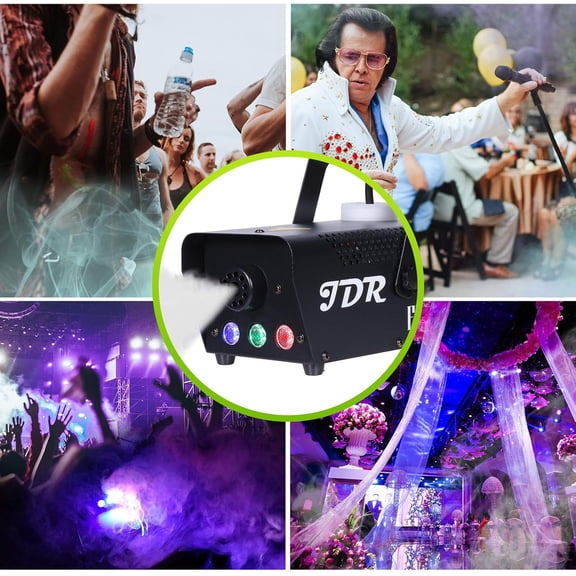 Fog Machine Smoke Machine Controllable LED Light 500W and 2000CFM Fog Disinfection with Wireless and Wired Remote Control for Weddings, Halloween,Parties or Disinfection with Fuse Protection