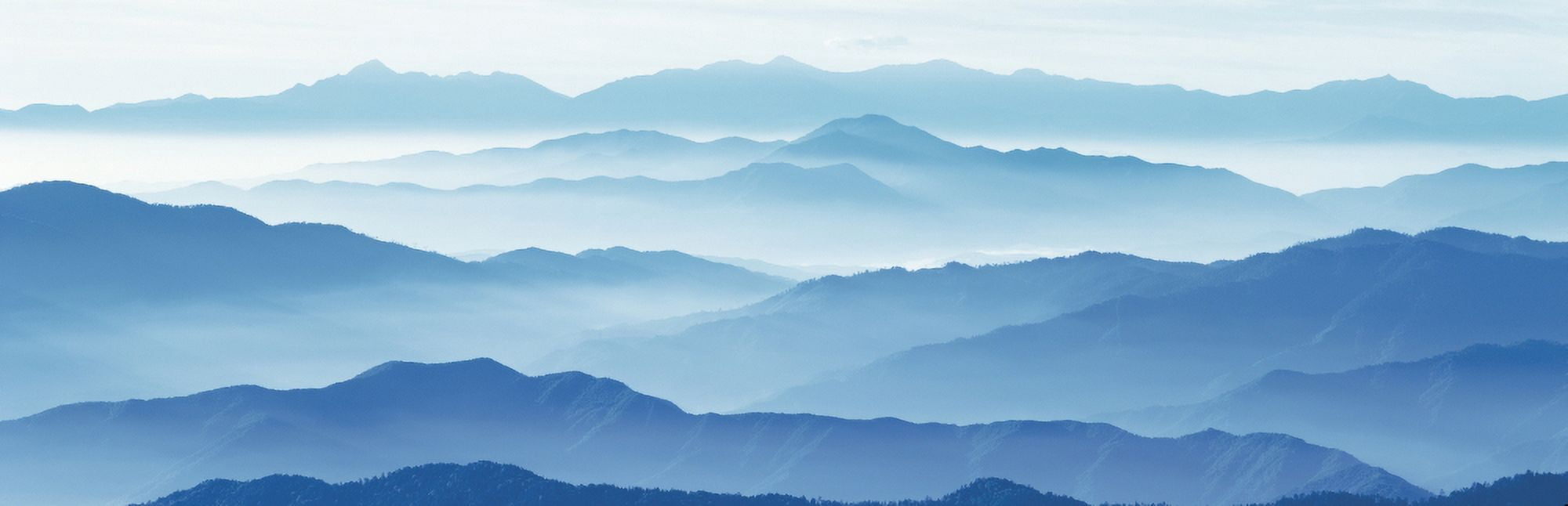 Fog Mountains Nagano Japan Canvas Art - Panoramic Images (27 x 9)