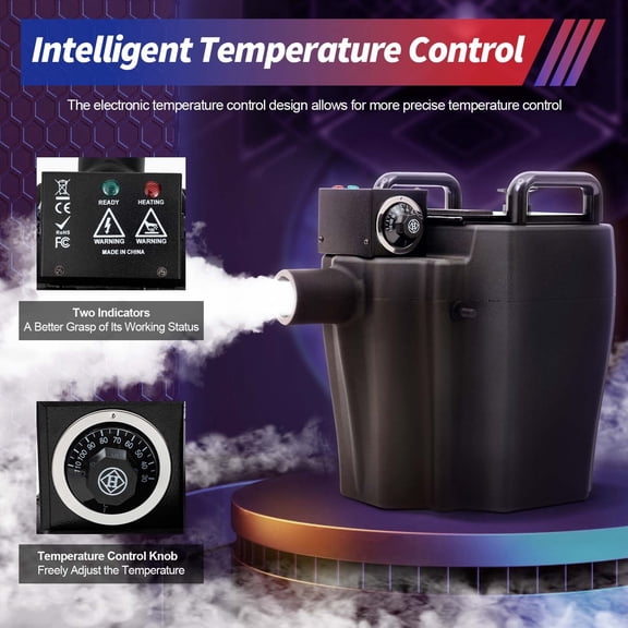 Fog & Smoke Machine, 3500W Low Fog Machine Dry Ice Effect Smoke Fog Club for DJ Club Disco Stage Effecting Wedding Show Theater