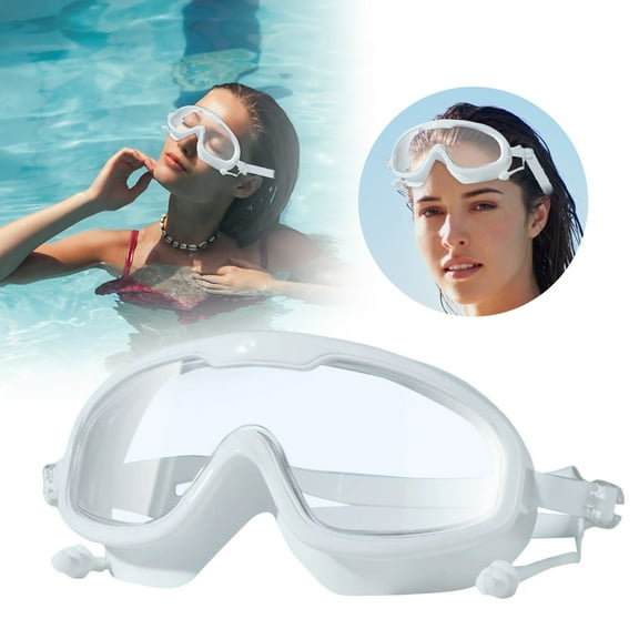 Fog Swimming Goggles for Adults and Kids Durable Leakproof Fit for Men Women Youth Clear Compatible PC