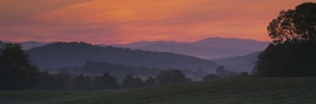 Fog over hills Caledonia County Vermont New England USA Canvas Art - Panoramic Images (18 x 6)
