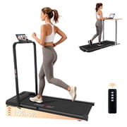 Walking Pad Treadmill with Incline,Under Desk Treadmill With Remote Control, Quiet Brushless Motor, 300lbs Capacity, LED Display Smart App, 0.6-6.2 MPH, for Home,Office Use