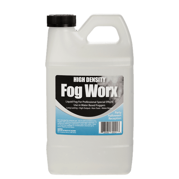 FogWorx Extreme High Density Fog Juice - Long Lasting, High Output, Water Based Fog Machine Fluid - Half Gallon, 64oz