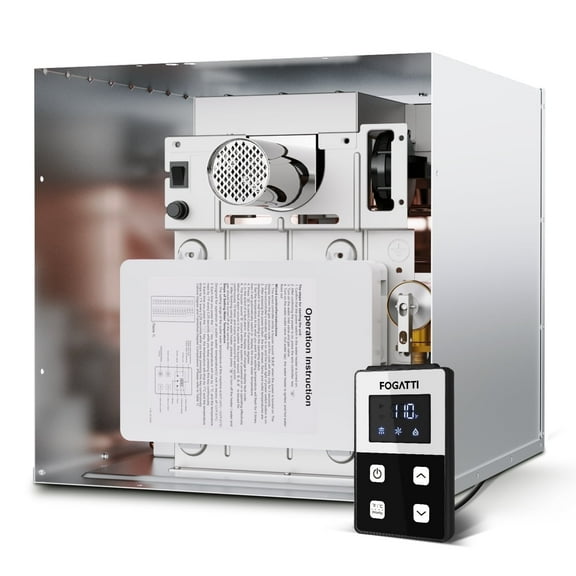 Fogatti RV Tankless Water Heater InstaShower 7, 48,000 BTU, DC 12V, Door Kit Not Included