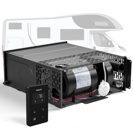 Fogatti RV Furnace InstaHeat Ultra, 35000 BTU with Smart Wired Controller, Without Door