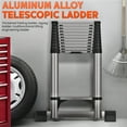 thumbnail image 1 of Fogcroll 12.5ft Multi-Purpose Collapsible Ladder Telescoping Extension Ladder Stainless Steel Folding Telescopic Ladder with Locking Mechanism for Home or RV Outdoor Work, Bearing 330lbs, 1 of 13