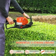 Fogcroll 26cc Gas Powered Dual Sided Hedge Trimmer Hedge Trimmer Cordless Multi Functional Trimming Tools Gas Hedge Trimmer Weed Eater String Trimmer Brush Cutter Edger Pole Saw Chainsaw Pruner