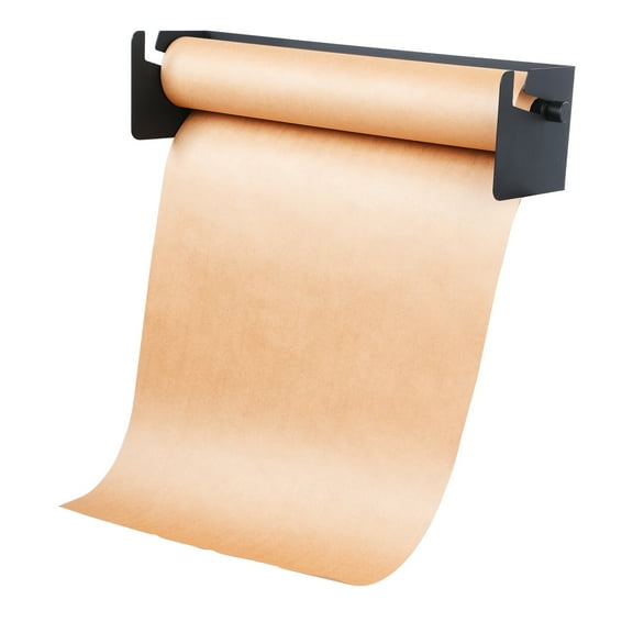 Fogcroll 36" Wall Mounted Kraft Paper Dispenser Holder Kraft Paper Holder,Brown Paper Roll Holder,Heavy-Duty Paper Cutter Butcher Paper Dispenser To-Do Lists,DIY Drawing, Taking Note, Artwork