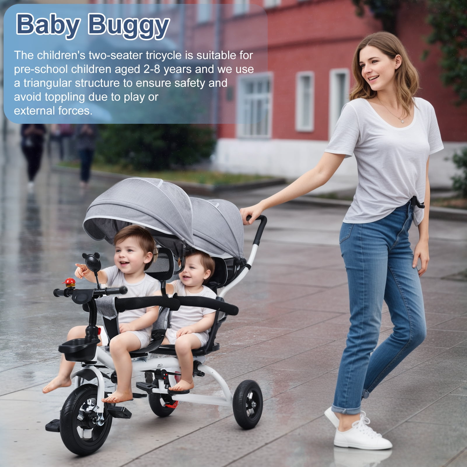 Fogcroll Baby Trike Kids Tricycle Children Stroller Children Tricycle