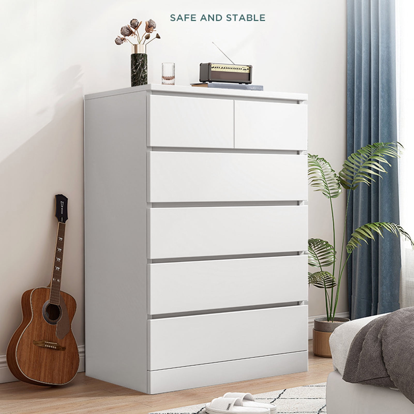 knee length dresses for ladies Homfa Wood Tall Dresser with 6 Drawers, 52.9''H Narrow Dresser for Bed –  myhomfa main image 0