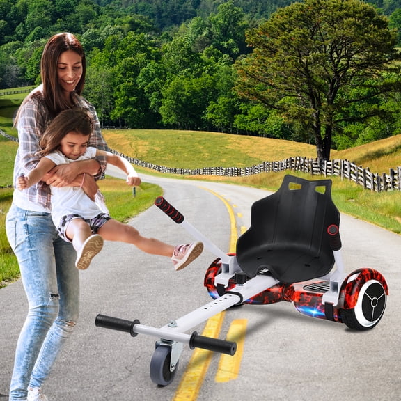 Fogcroll Hover Go Kart Hoverboards Stand Compatible with 6.5", 8", 10" Hoverboards Adjustable Joystick Anti-Slip Pedal Ergonomic Handle Adjustable Frame, Easy Install