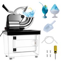 Xssm Ice Crusher, 110V Commercial Ice Crusher 300kgs/h, 350W Electric Snow Cone Machine with Dual Blades, Stainless Steel Shaved Ice Machine for Family, Restaurants, Bars (US Plug)