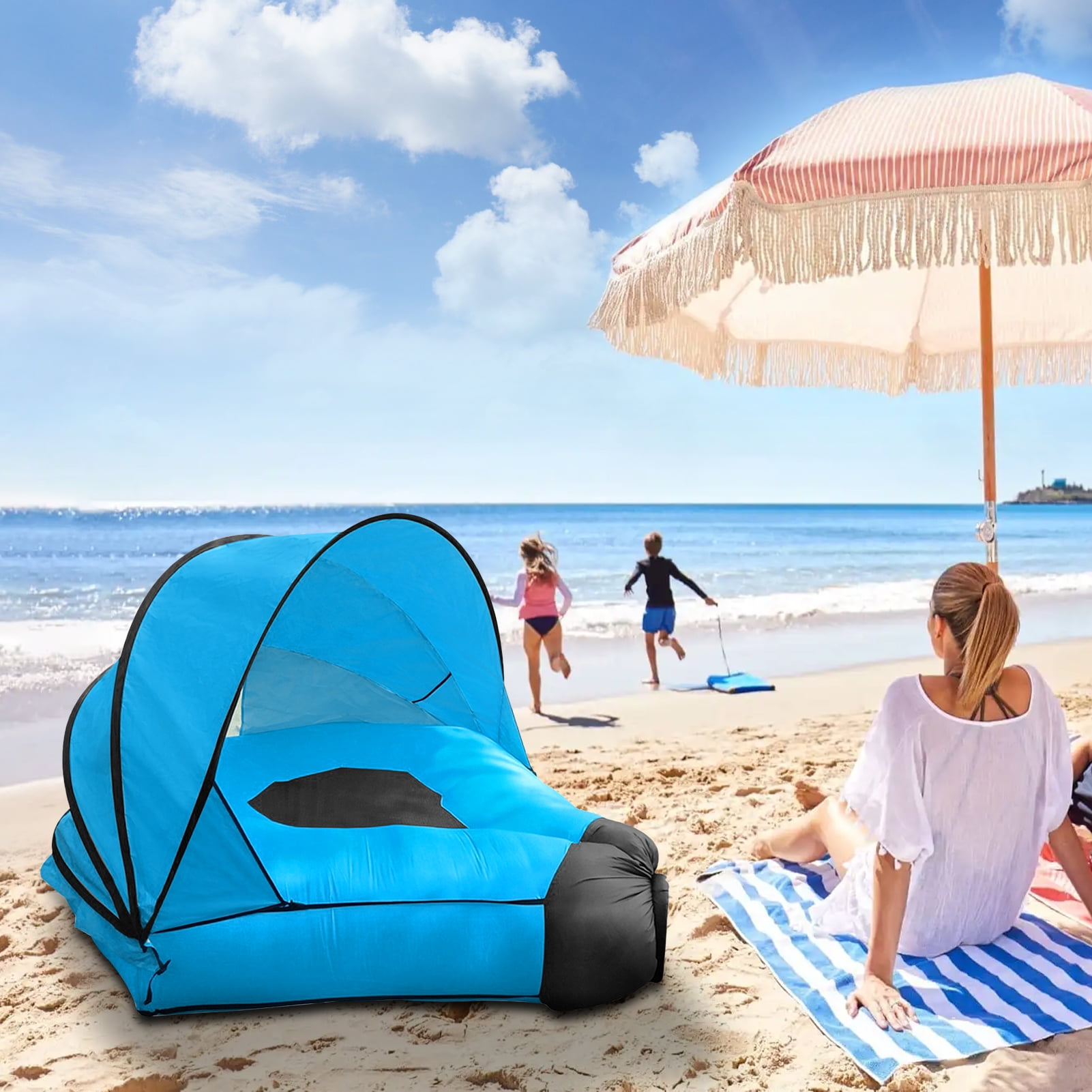 Fogcroll Inflatable Couch Inflatable Beach Bed Inflatable Lounger