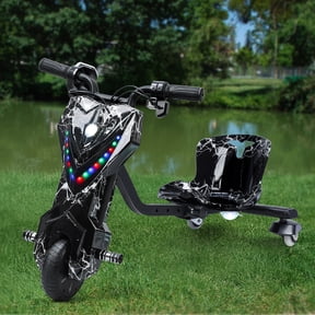 Fogcroll Kid Ride on Tricycles Drift Trike Big Wheel Drifting Tricycle Ride-On Kids Tricycle with Adjustable Seat for Ages 8+