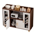 thumbnail image 1 of Fogcroll Kitchen Storage Cabinet Kitchen Buffet Cabinet Sideboard Buffet Cabinet with Storage and Open Shelf and 4 Doors, Modern Storage Cabinet for Kitchen, Dining Room, Living Room, 1 of 13