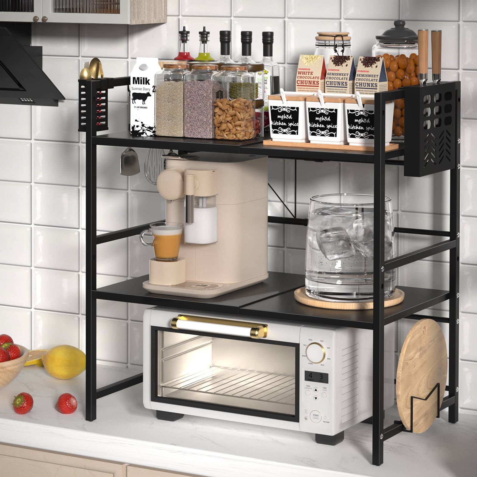 Microwavable Rack Fogcroll Microwave Oven Rack Expandable Microwave Stand Countertop ...