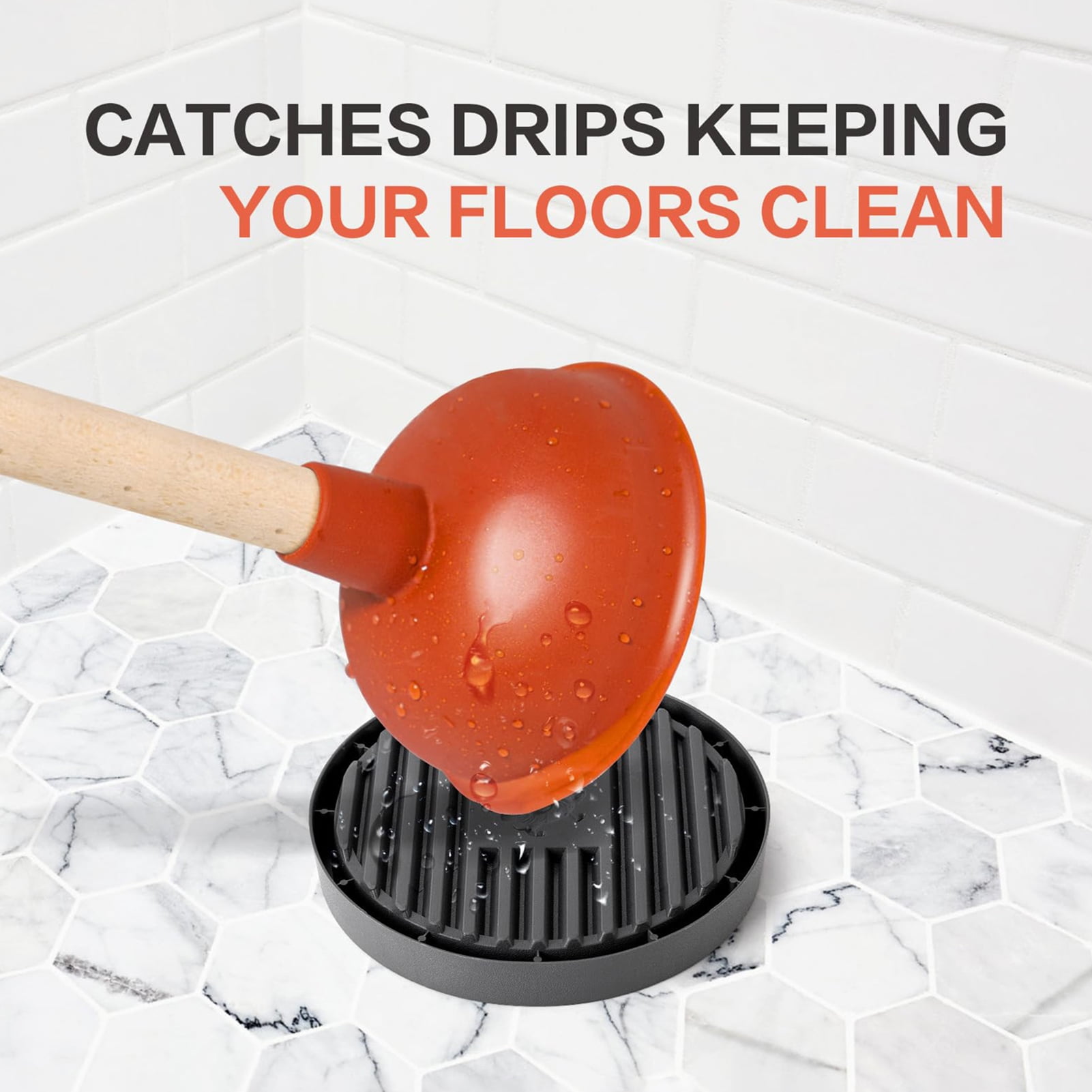 Fogcroll Toilet Plunger Holder Bathroom Tray Hygienically Holds All