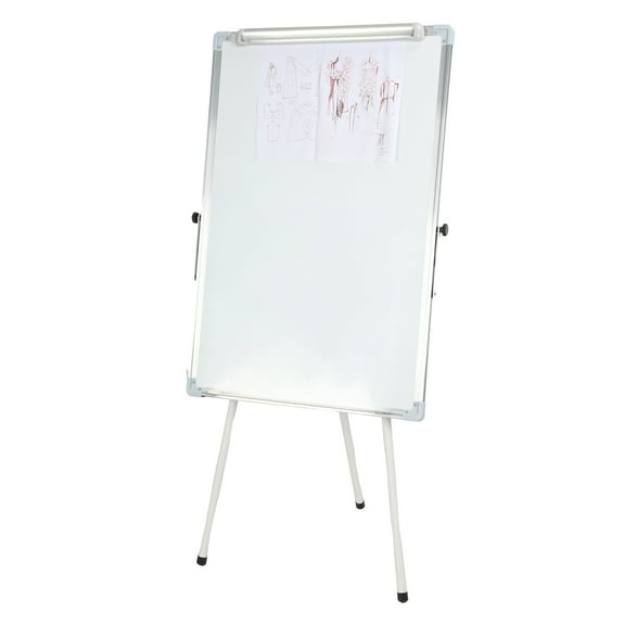 Fogcroll Tripod Writing Board Single-Sided Foldable Magnetic Whiteboard Portable Mobile White Board Easel with Paper Clamp and Pen Storage Rack,Adjustable Height Whiteboard with Non-slip Rubber Feet