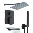 Fogcroll Wall Mounted Rain Shower Faucet System Set with Handheld