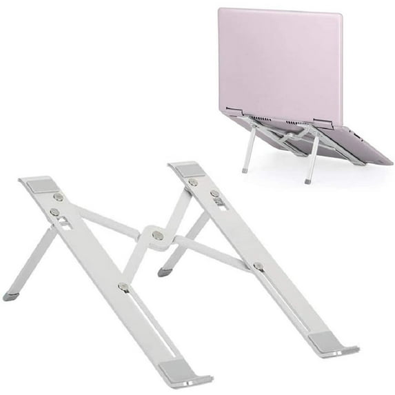 Fogein Laptop Stand, Adjustable Computer Laptop Mount Aluminum Computer Riser Laptop Holder, Silver
