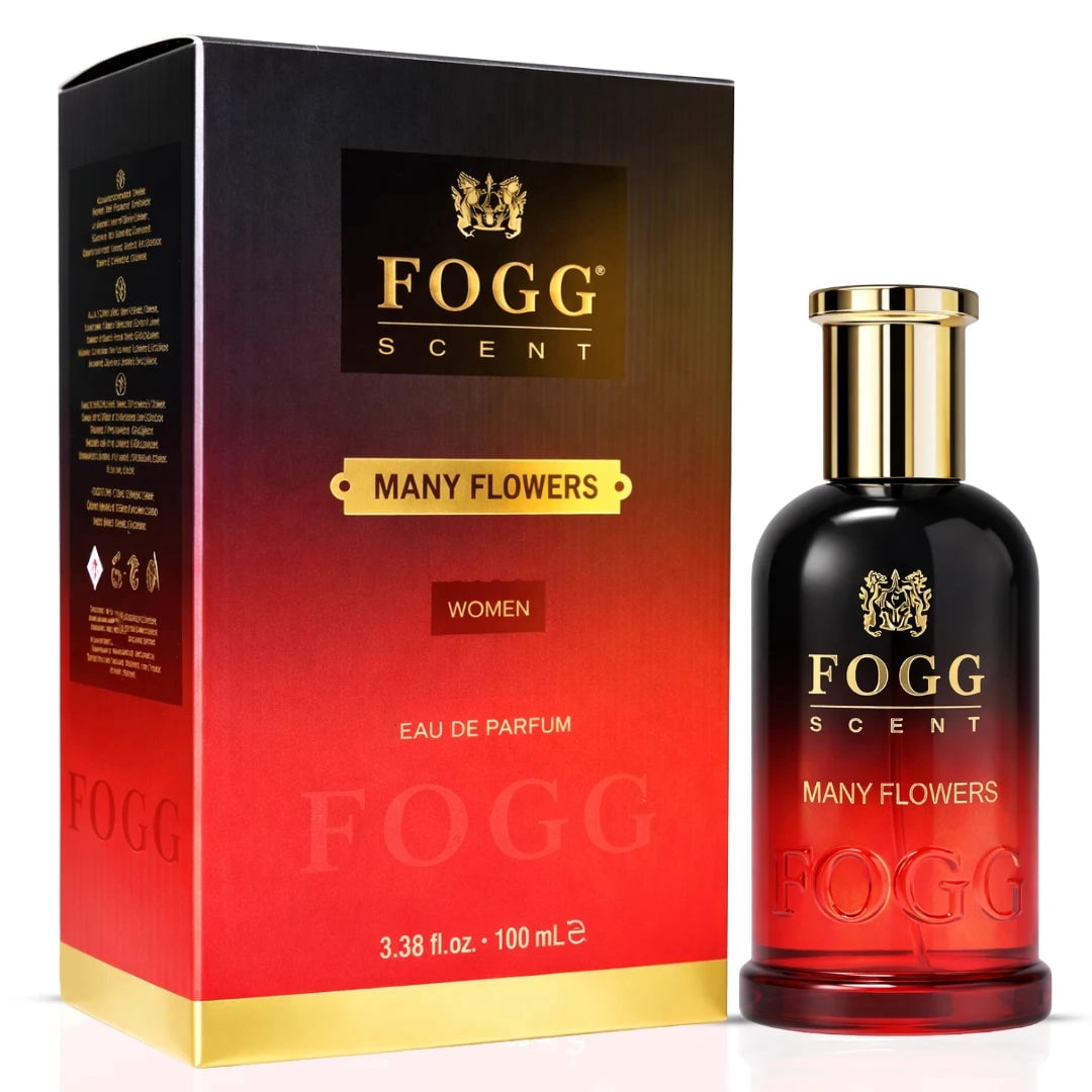 Fogg Scent Many Flowers Eau De Parfum for Women, Long Lasting Floral Fragrance, 100ml (3.4 fl. oz.)