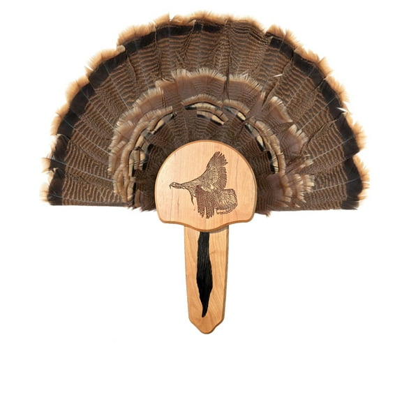 Foggy Bottom Solid Cherry Turkey Mount Kit with Taking Flight Laser Image