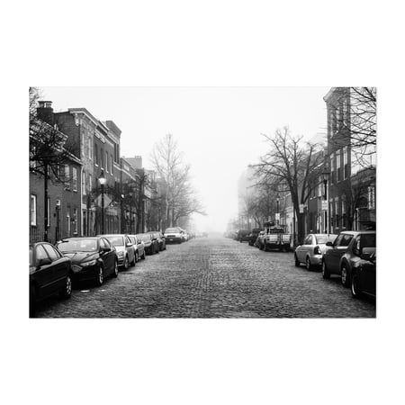 Foggy Fells Point B&W - Baltimore Maryland Photography Unframed Wall Art Print 5 x 7 inches
