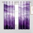 thumbnail image 1 of Foggy Forest Curtains for Bedroom 52x63inch Natural Landscape Window Curtain Purple Mist Mountain Blackout Curtains Insulated Room Darkening Window Drapes for Living Room 2 Panels, 1 of 6