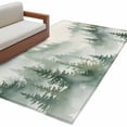 thumbnail image 1 of Foggy Forest Green Area Rug 4x6 Washable Rug Non Slip Watercolor Trees Vintage Large Area Rug Indoor Floor Carpet for Entryway Bedroom Kitchen Living Room Home Office Dining Room Nursery, 1 of 9