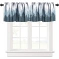 thumbnail image 1 of Foggy Forest Valance Curtain, Green Coniferous Tree Silhouette Mist Landscape Windows Curtain Valance for Kitchen Dining Room Canteens Home Decor, One Panel 54x18in, 1 of 6