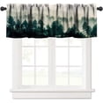 thumbnail image 1 of Foggy Forest Valance Curtain, Misty Green Forest Natural Landscape Pine Larch Trees Mist Mountain Windows Curtain Valance for Kitchen Dining Room Home Decor, One Panel 54x18in, 1 of 6