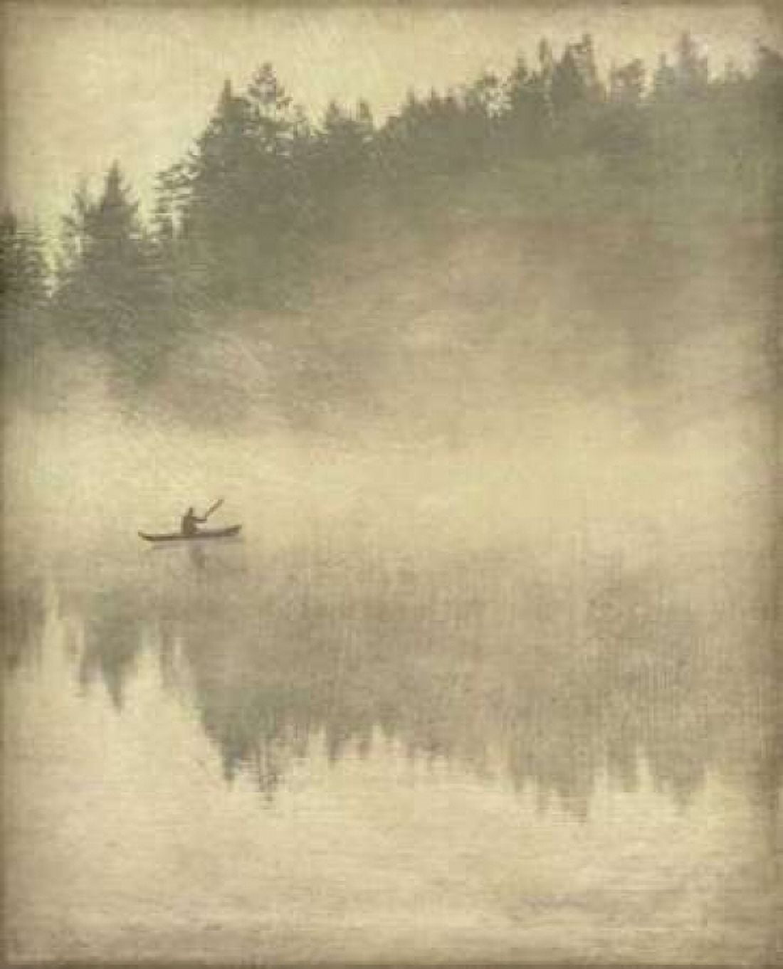 Foggy Lake II Canvas Art - Amy Melious (20 x 24)