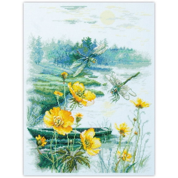 Wizardi Counted Cross-Stitch Kit Foggy Morning 250-070 Magic Needle
