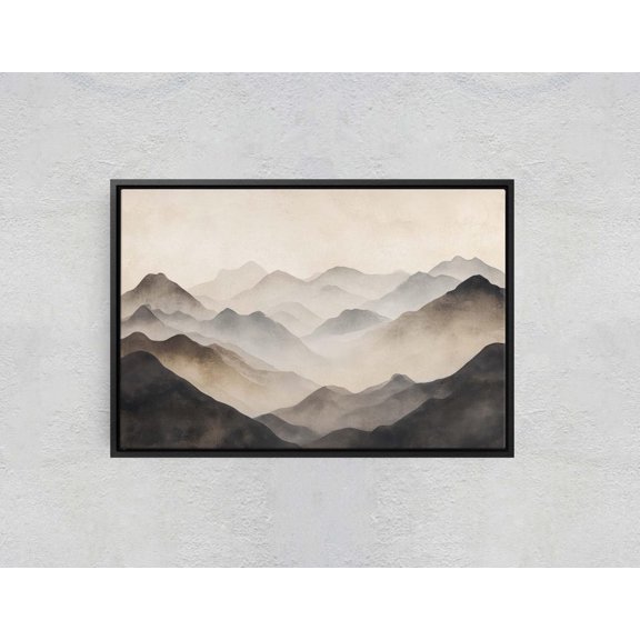 Foggy Mountain Misty Mountains Nature Portrait Decor Unframed Paper Print