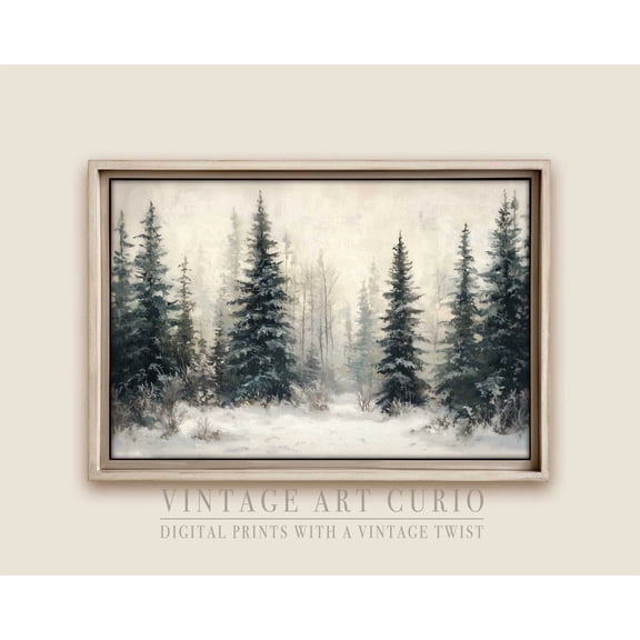 Foggy Pine Forest Print, Misty Tree Landscape Print, Nature Wall Art Decor Home Decor #4566, 16x24 UNFRAMED