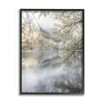 thumbnail image 1 of Foggy Pond Landscape Reflection Landscape Photograph Black Framed Art Print Wall Art, 1 of 7