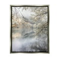 thumbnail image 1 of Foggy Pond Landscape Reflection Landscape Photograph Luster Gray Framed Art Print Wall Art, 1 of 6