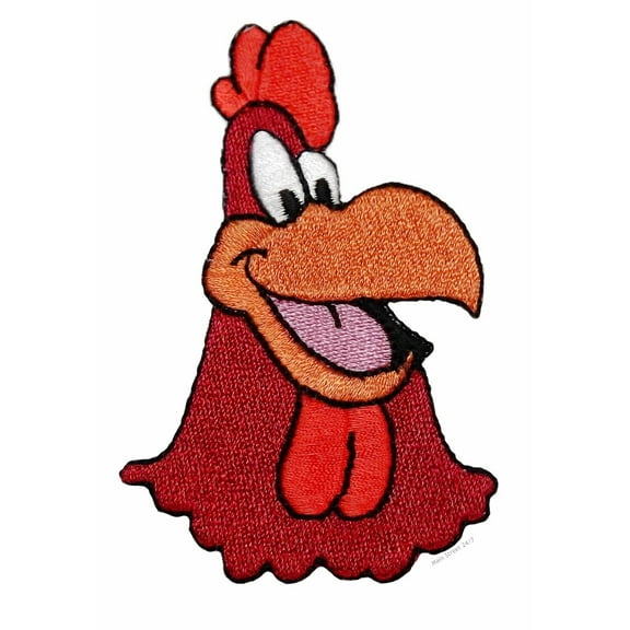 Foghorn Leghorn Cartoon Character Head Iron On Patch