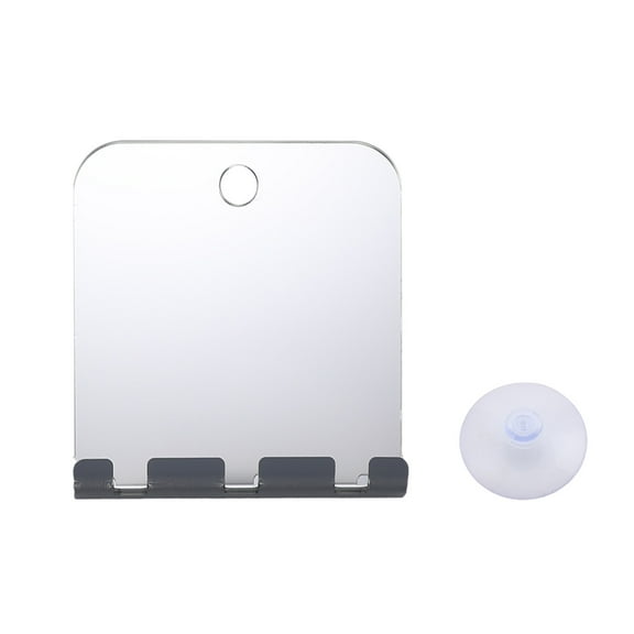 Fogless Shaving Makeup with Suction Cup Holder - Ideal for Bathroom Use Compact Design for Easy Installation and User-Friendly Experience