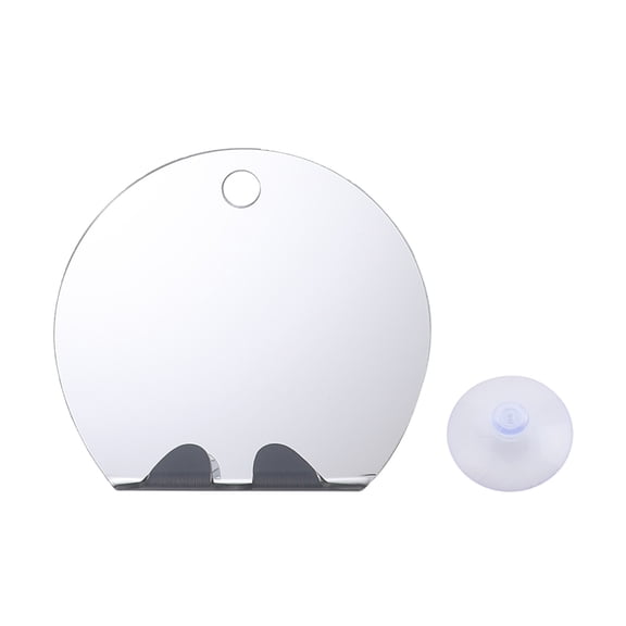 Fogless Shower Makeup - Suction Cup Design for Effortless Bathroom Use Shaving and Grooming - Compact and Removable Holder for Convenience