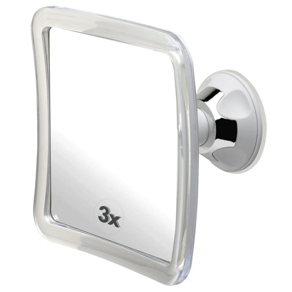 Fogless Shower Mirror for Shaving with Upgraded Suction, Anti Fog Shatterproof Surface and 360° Swivel - Includes Optional Hook Accessory To Transform Suction Mirror Into Hanging Mirror - 6.3" x 6.3"
