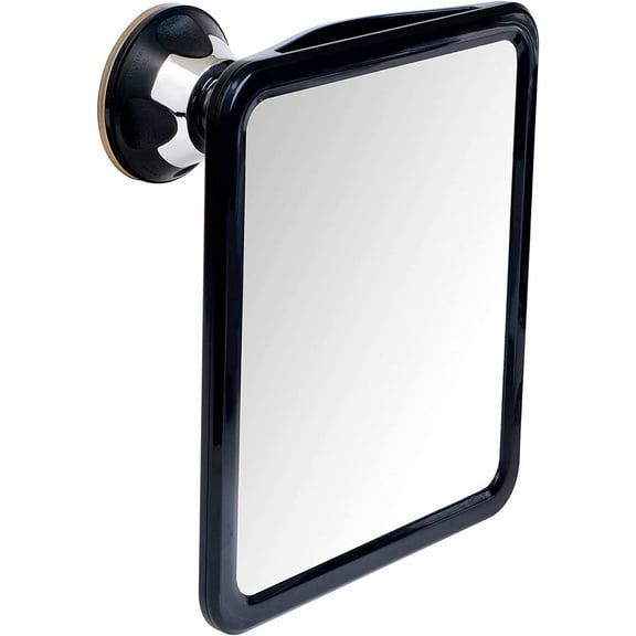 Fogless Shower Mirror for Shaving with Upgraded Suction, Dual Anti Fog Design, Shatterproof Surface & 360 Swivel, 8" x 7"