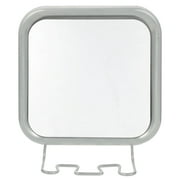 Fogless Shower Mirror with Suction Cup & Hooks (Silver)