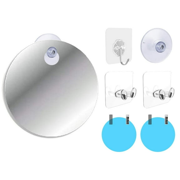Fogless Shower with -Fog Large Hooks for Bathroom Beauty Tools and Shaving