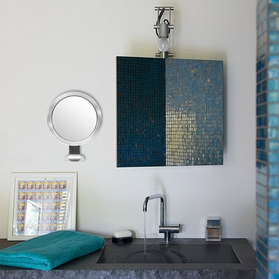 Fogless Shower with Holder for Shaving -Fog Bath Accessory with 4 Suction Cups for Wall Hanging in Bathroom
